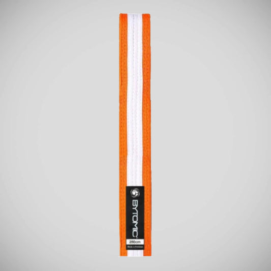 Orange/White Bytomic White Stripe Martial Arts Belt