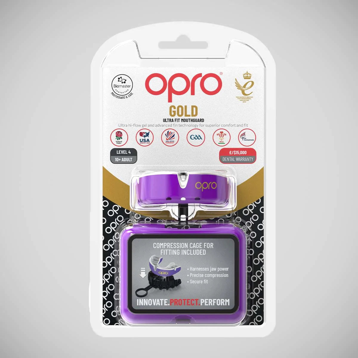 Purple/Pearl Opro Gold Self-Fit Mouth Guard