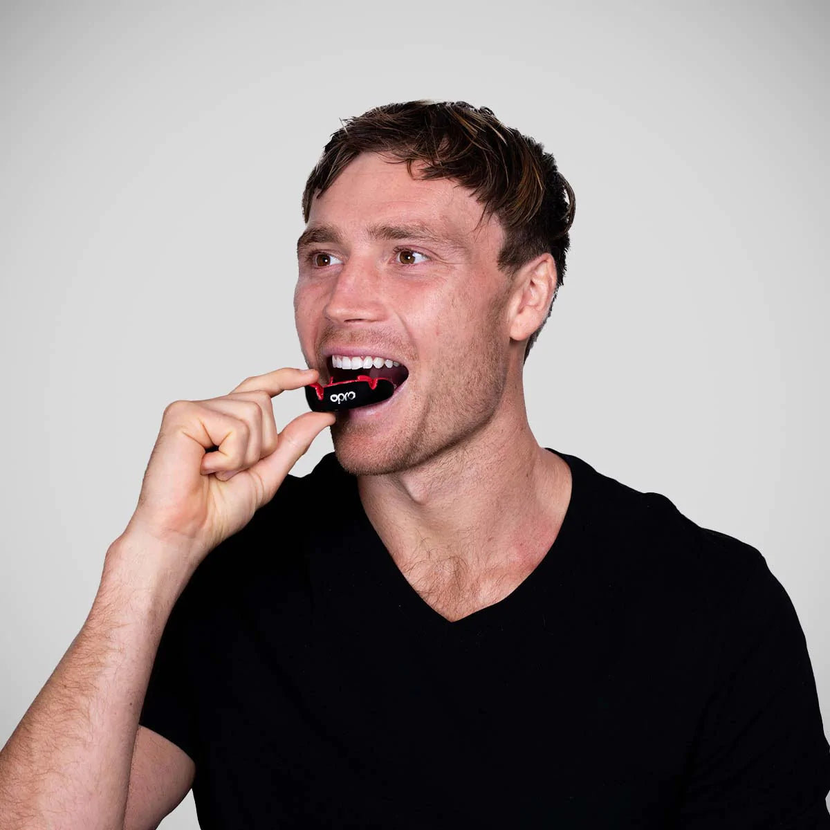 Black/Red Opro Silver Self-Fit Mouth Guard
