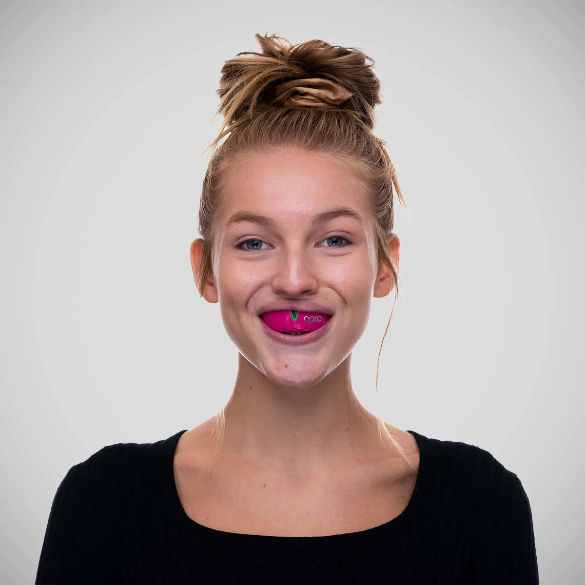 Pink-Green Opro Silver Self-Fit Mouth Guard