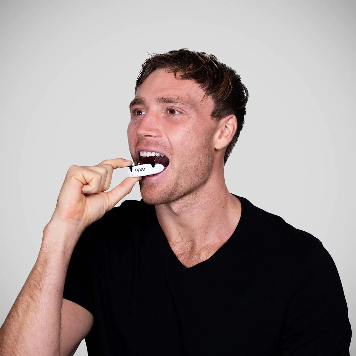 White/Black Opro Silver Gen 4 Mouth Guard