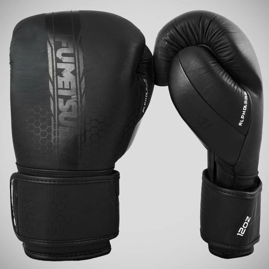 Black/Black Fumetsu Alpha Pro Boxing Gloves