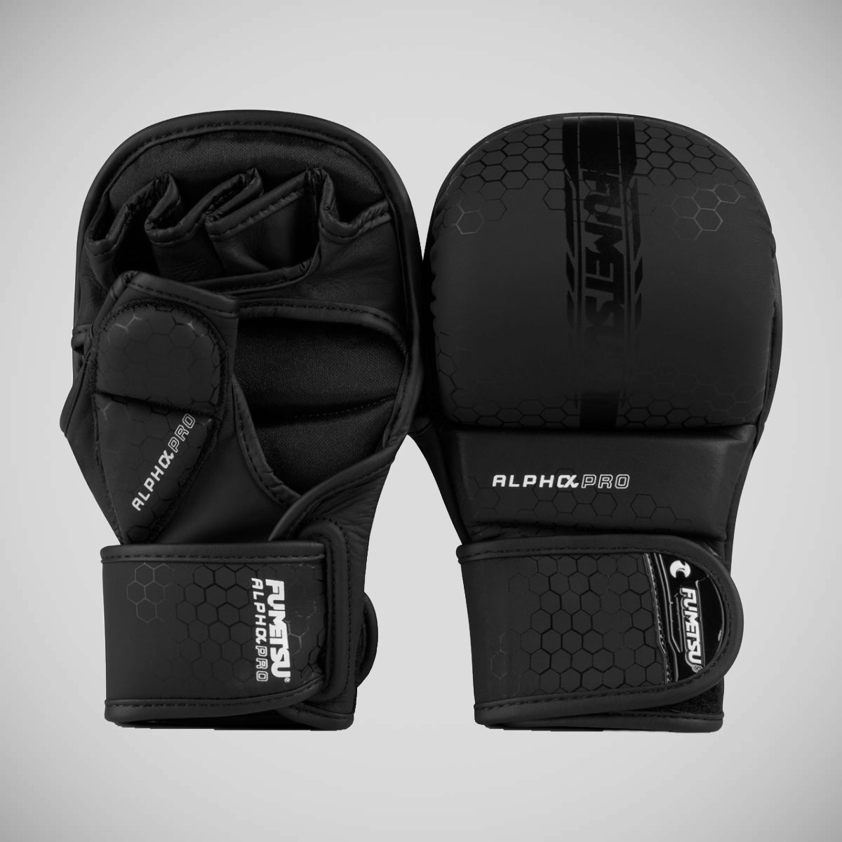 Black/Black Fumetsu Alpha Pro MMA Sparring Gloves