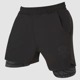 Black/Black Fumetsu Mjolnir Dual Layer Training Shorts