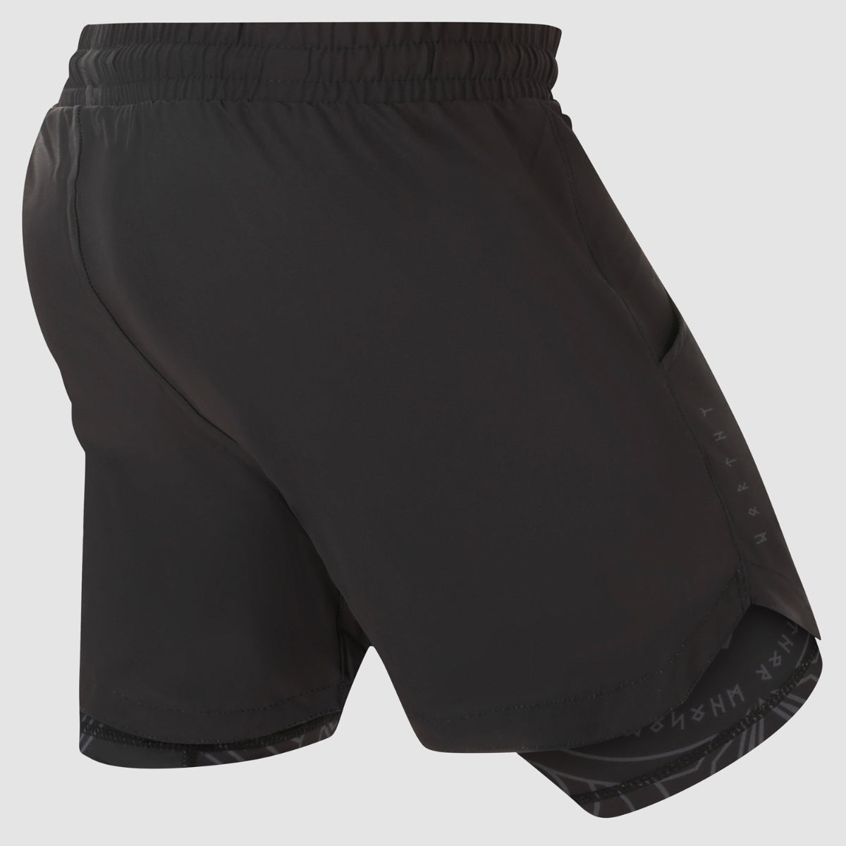 Black/Black Fumetsu Mjolnir Dual Layer Training Shorts