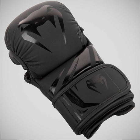 Black/Black Venum Challenger 3.0 MMA Sparring Gloves