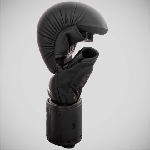 Black/Black Venum Challenger 3.0 MMA Sparring Gloves