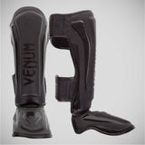 Black/Black Venum Elite Shin Guards