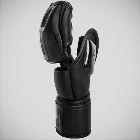 Black/Black Venum Undisputed 2.0 Leather MMA Fight Gloves