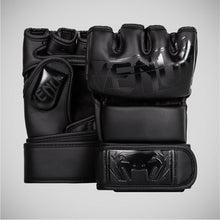Black/Black Venum Undisputed 2.0 Leather MMA Fight Gloves