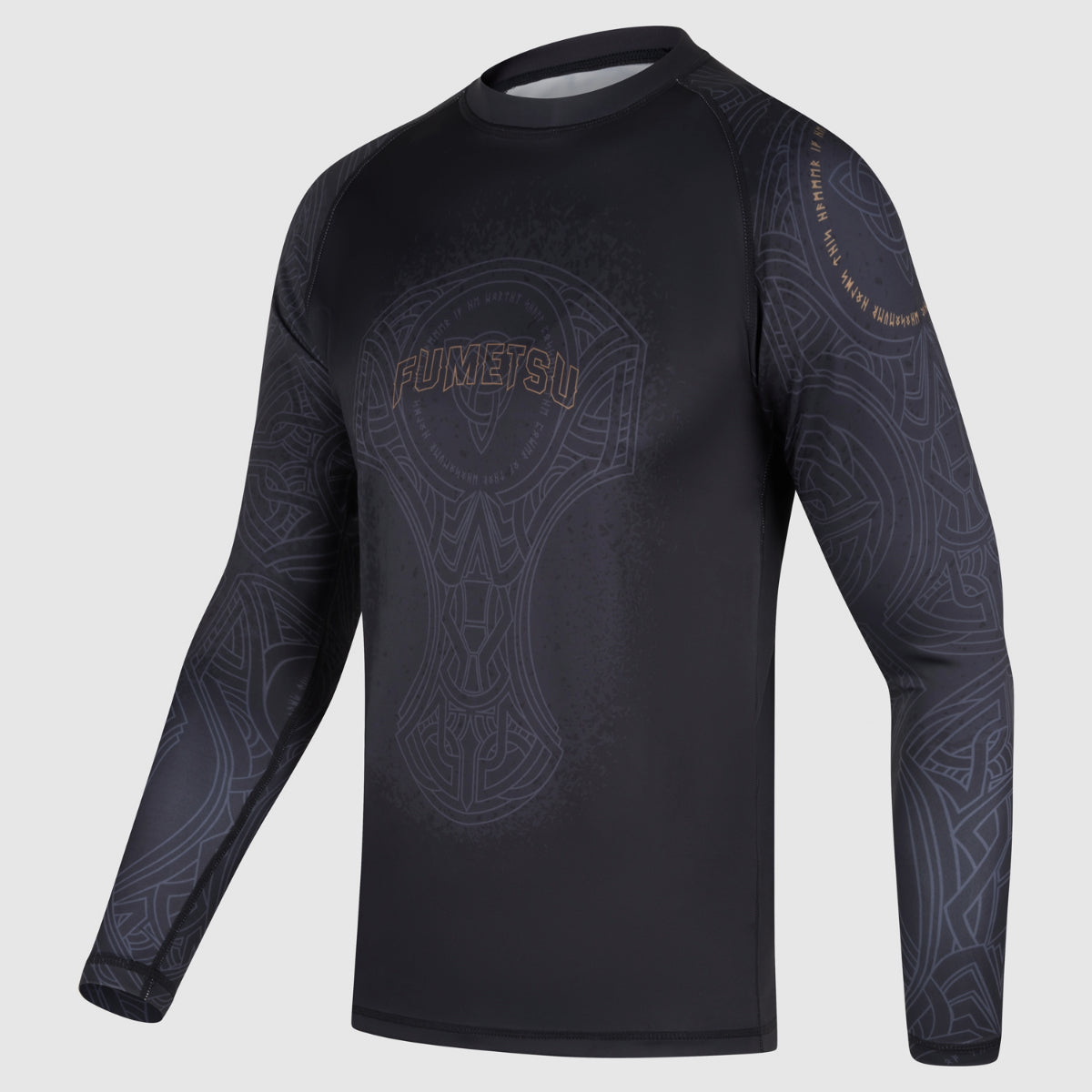 Black/Bronze Fumetsu Mjolnir Long Sleeve Rash Guard