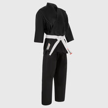 Black Bytomic Red Label 7oz Cotton Kids Karate Uniform