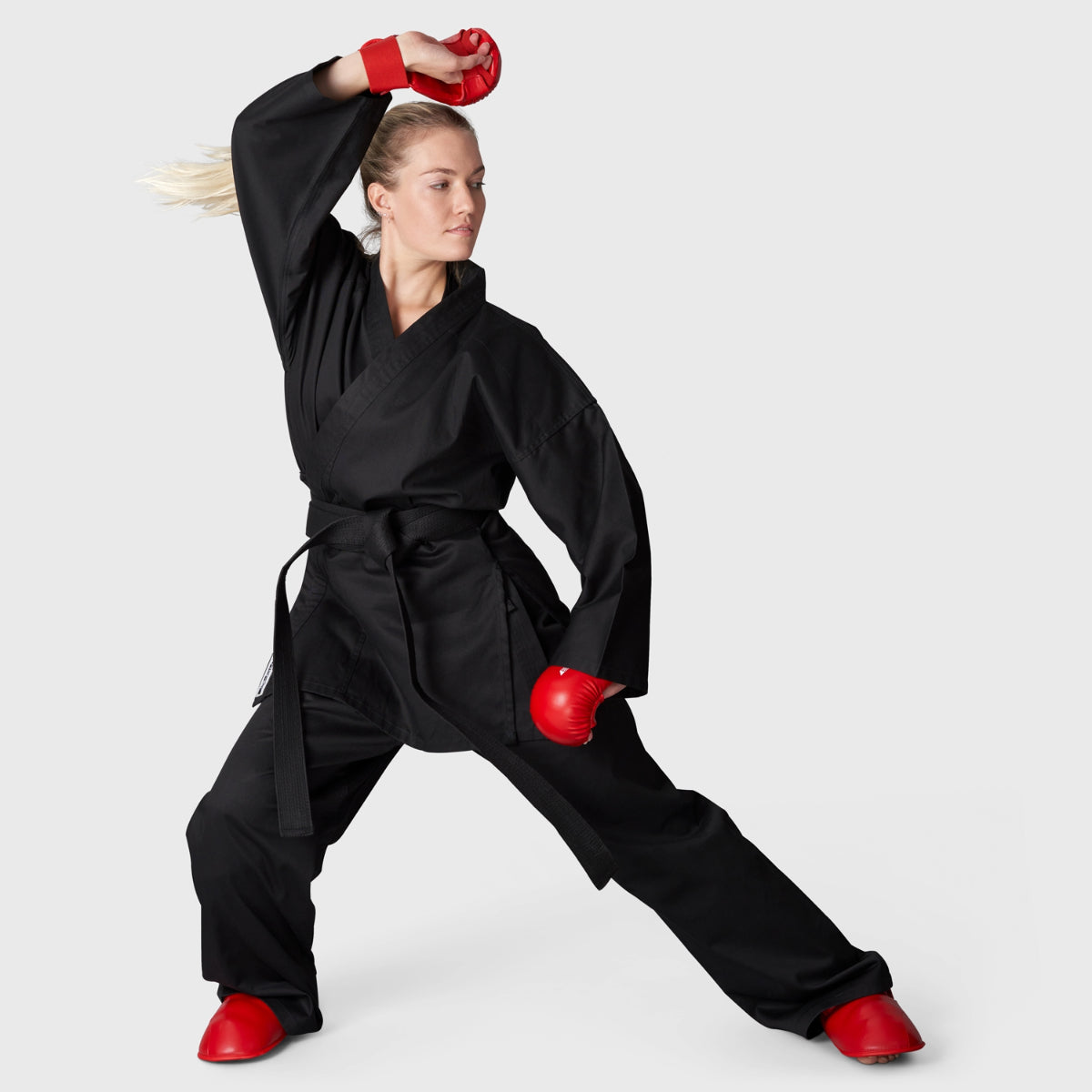 Black Bytomic Red Label 7oz Lightweight Kids Karate Uniform