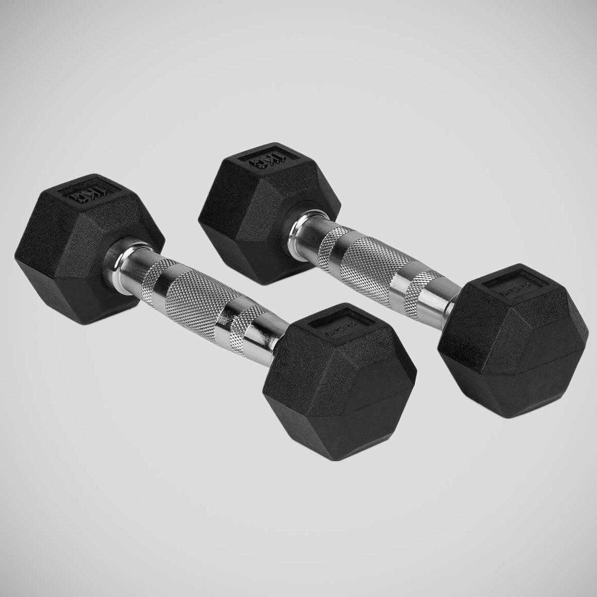 Black Bytomic Rubber 1kg Hexagon Dumbbell Set