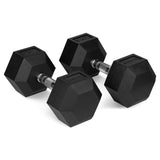 Black Bytomic Rubber 20kg Hexagon Dumbbell Set