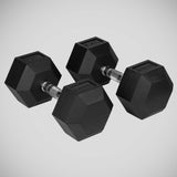 Black Bytomic Rubber 20kg Hexagon Dumbbell Set