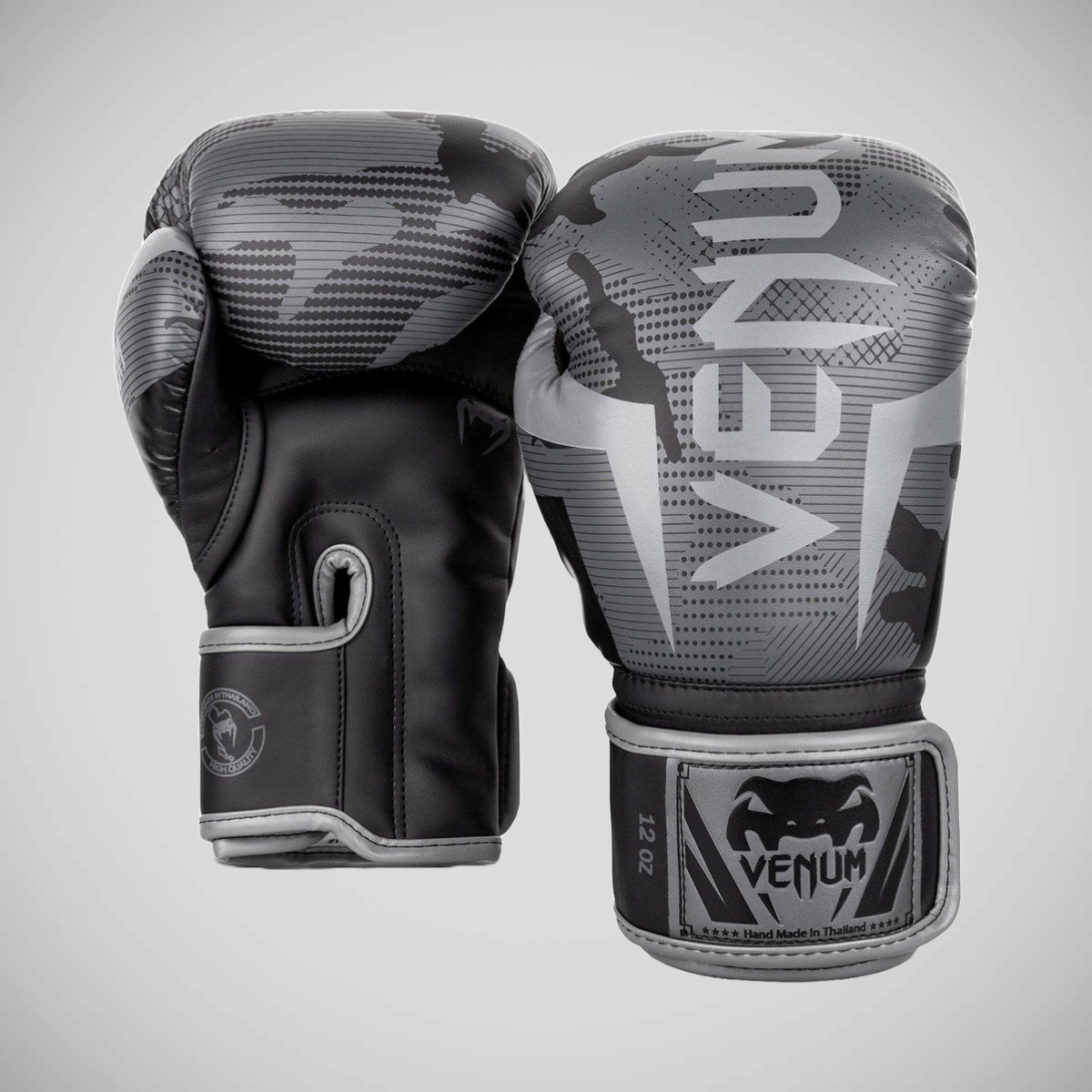 Black/Dark Camo Venum Elite Boxing Gloves