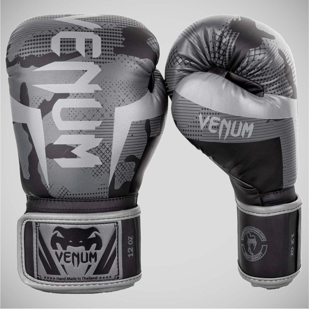 Black/Dark Camo Venum Elite Boxing Gloves