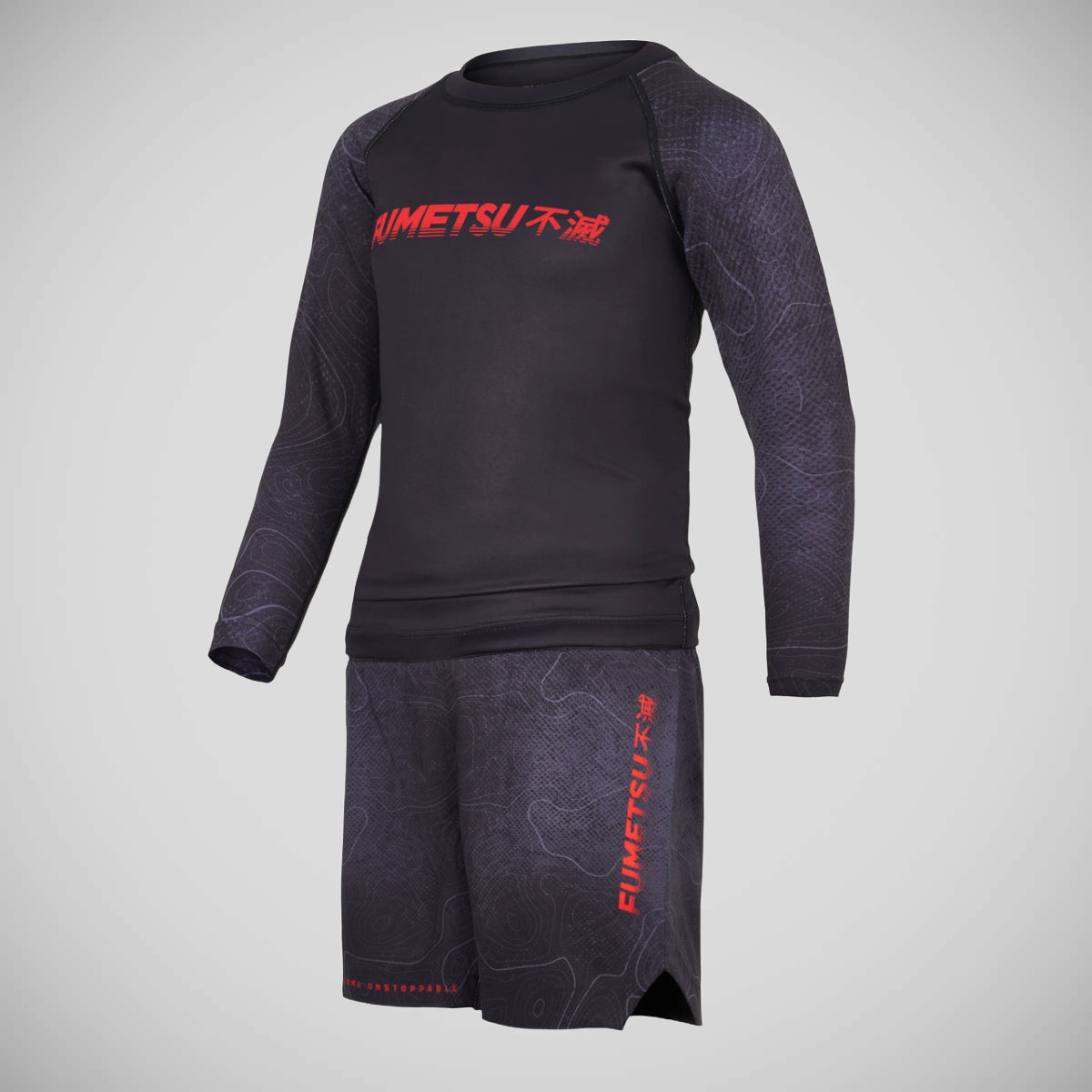 Black Fumetsu Arc Kids Long Sleeve Rash Guard