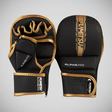 Black/Gold Fumetsu Alpha Pro MMA Sparring Gloves