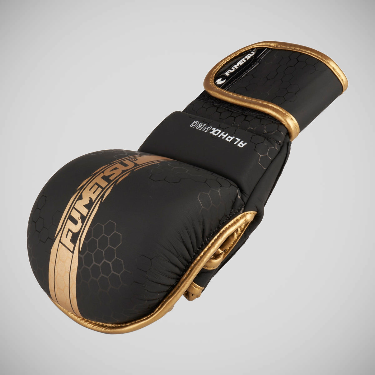 Black/Gold Fumetsu Alpha Pro MMA Sparring Gloves