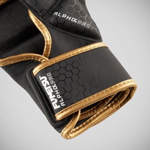 Black/Gold Fumetsu Alpha Pro MMA Sparring Gloves