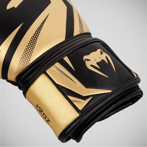 Black/Gold Venum Challenger 3.0 Boxing Gloves