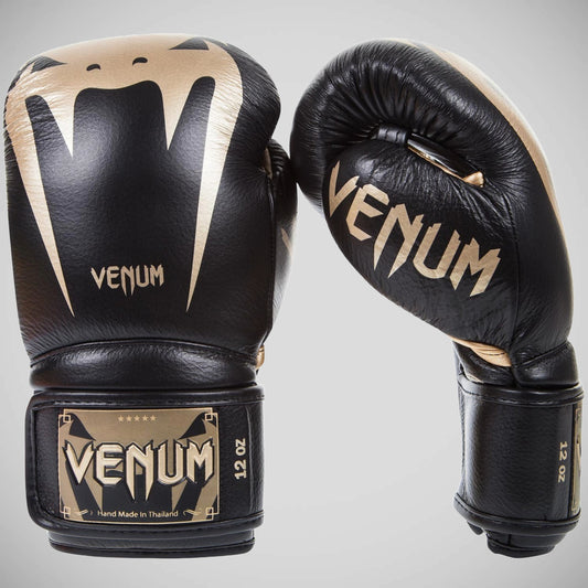 Black/Gold Venum Giant 3.0 Boxing Gloves