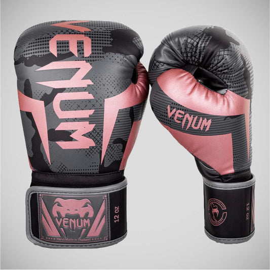 Black/Pink Venum Elite Boxing Gloves