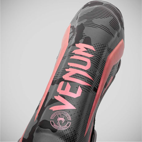 Black/Pink Venum Elite Shin Guards