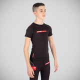 Black Tatami Kids Global Short Sleeve Rash Guard