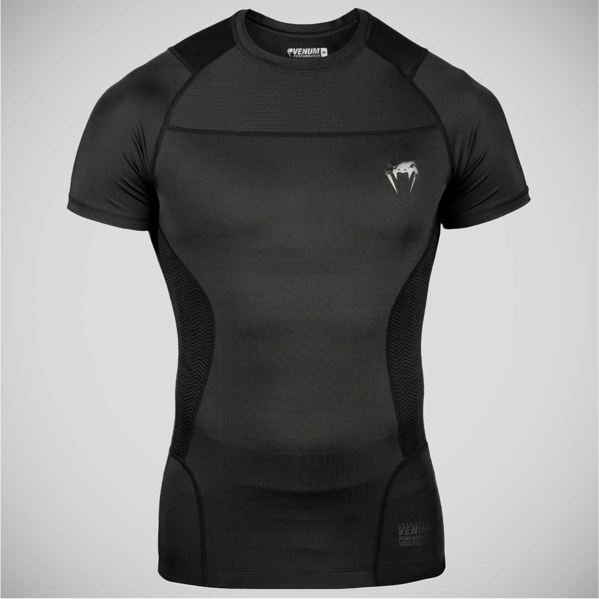 Black Venum G-Fit Short Sleeved Rash Guard