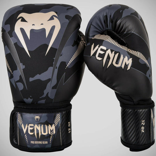 Black/Camo Venum Impact Boxing Gloves