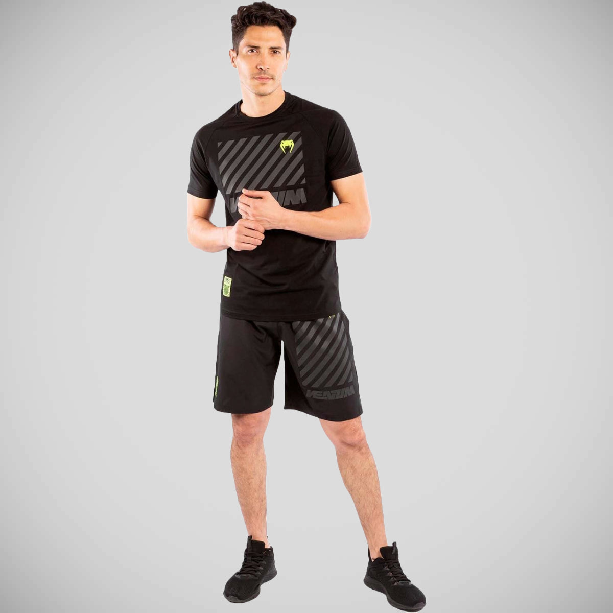 Black Venum Stripes Training Shorts