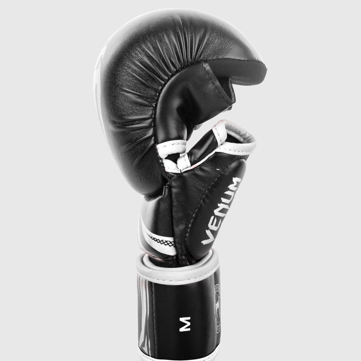 Black/White Venum Challenger 3.0 MMA Sparring Gloves