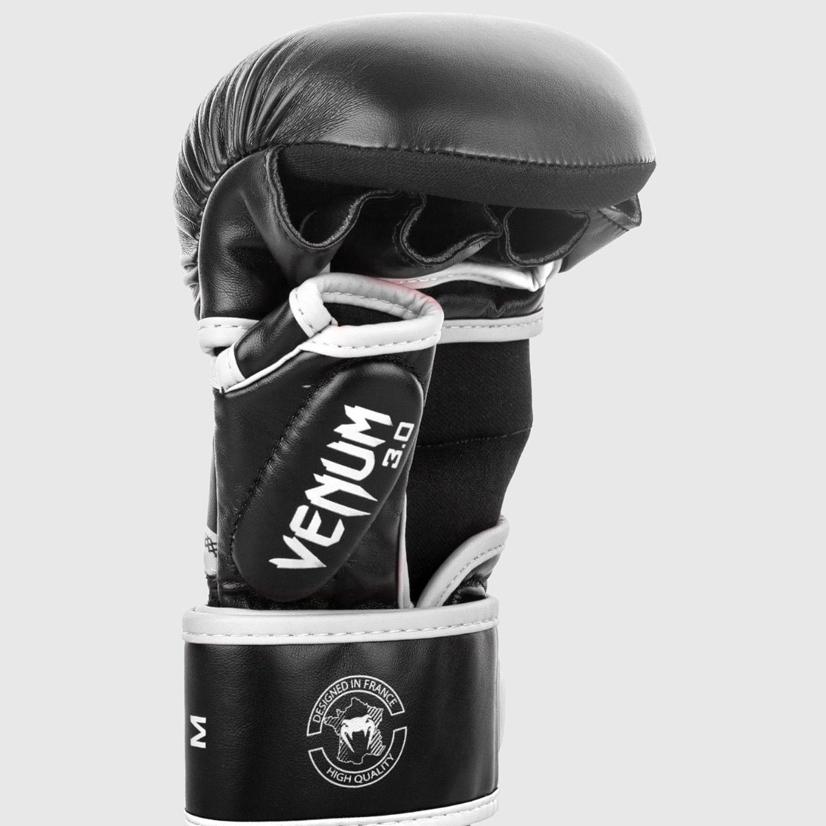 Black/White Venum Challenger 3.0 MMA Sparring Gloves