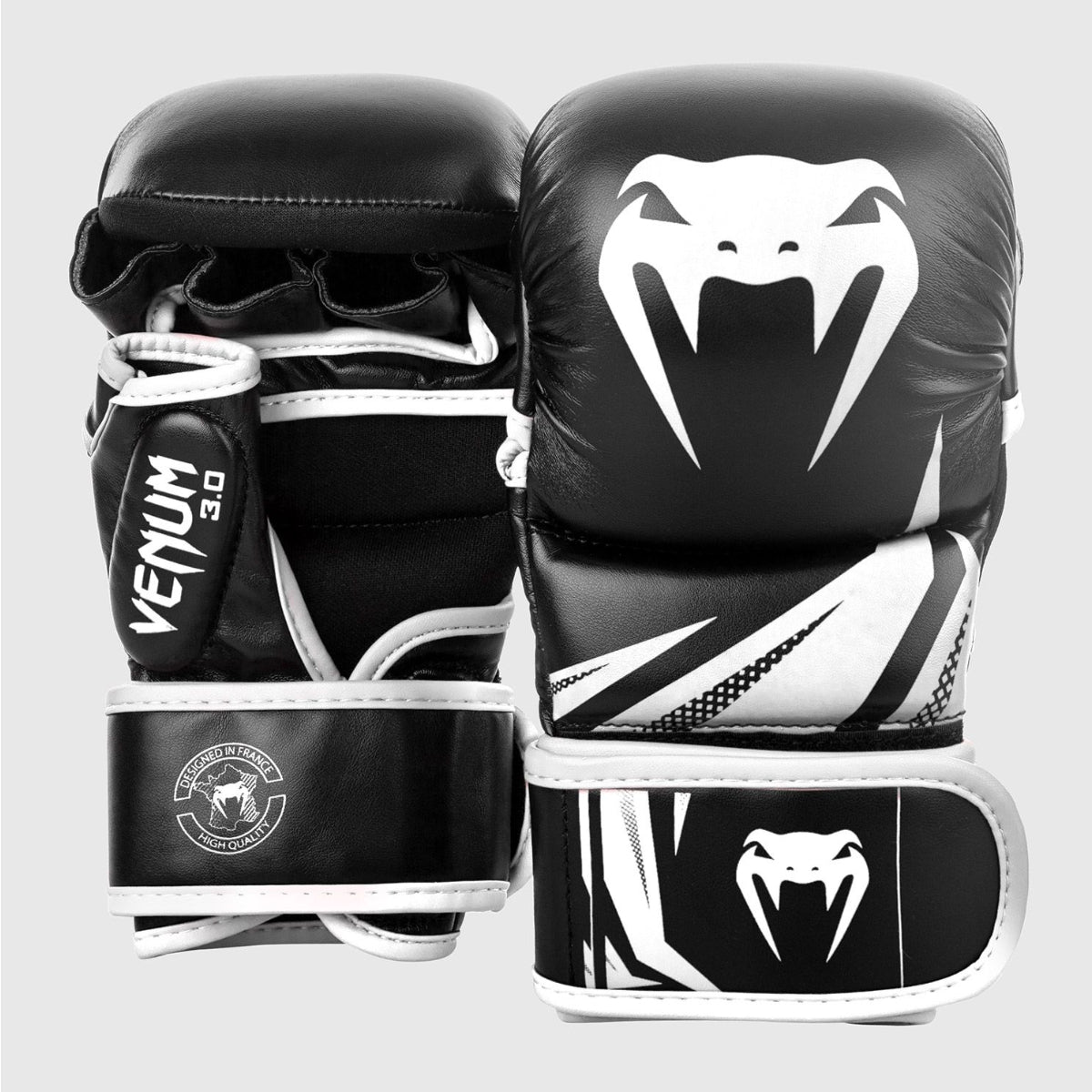 Black/White Venum Challenger 3.0 MMA Sparring Gloves