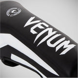 Black/White Venum Elite Shin Guards