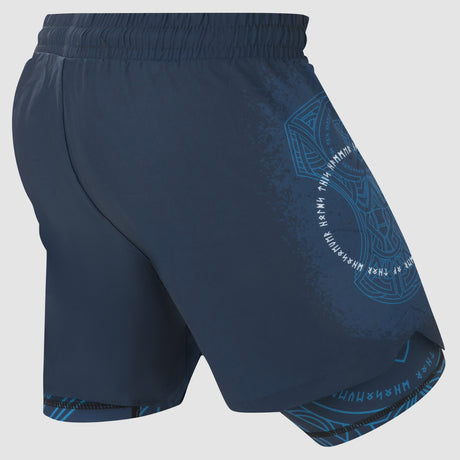 Blue/Black Fumetsu Mjolnir Dual Layer Fight Shorts