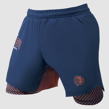 Navy Fumetsu Varsity Dual Layer Fight Shorts