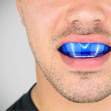 Clear/Blue SafeJawz Extro Ice Mouth Guard