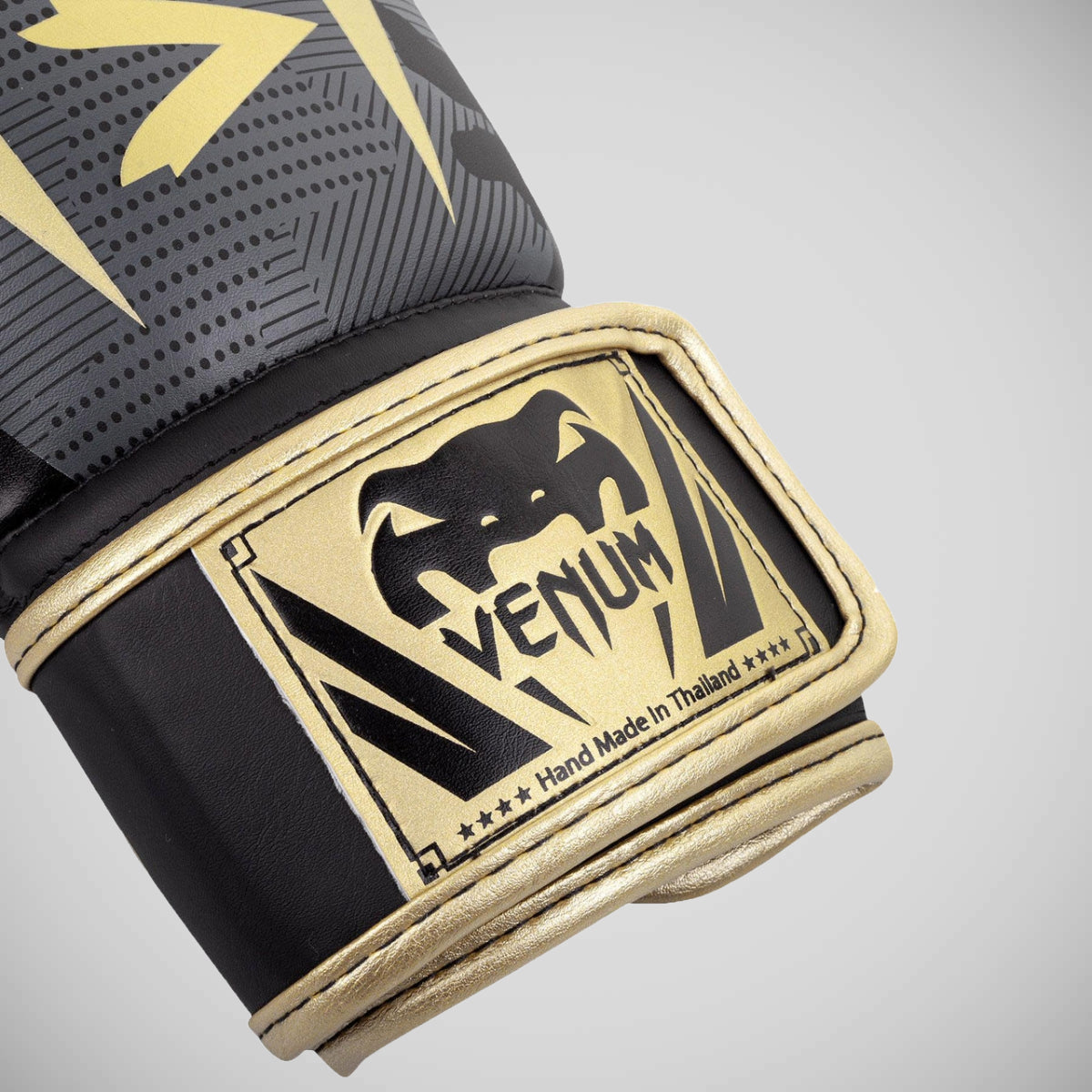 Dark Camo/Gold Venum Elite Boxing Gloves