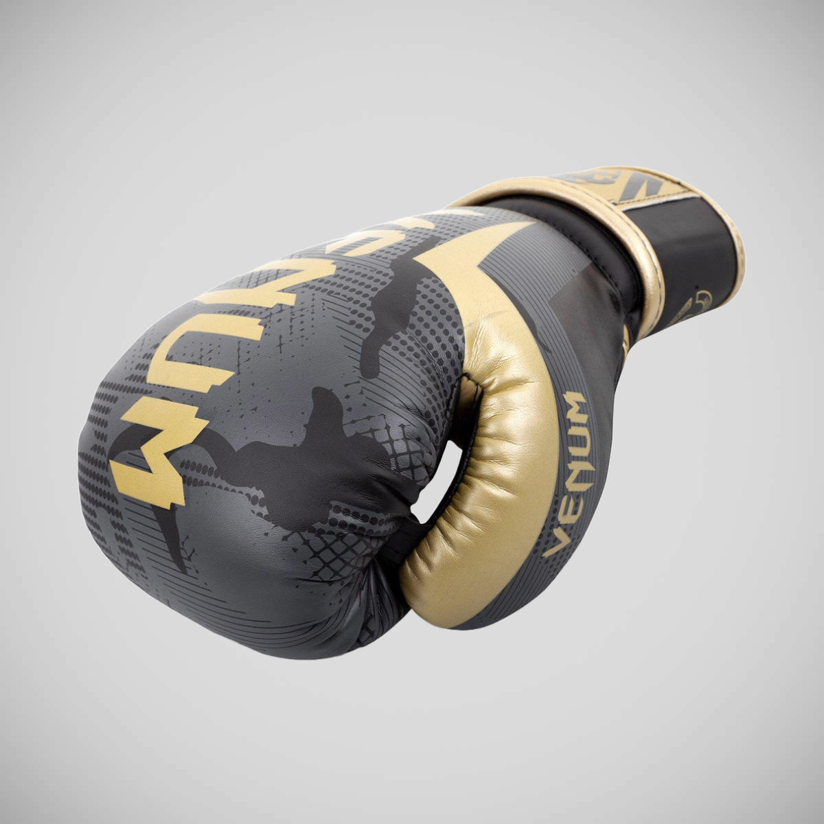 Dark Camo/Gold Venum Elite Boxing Gloves