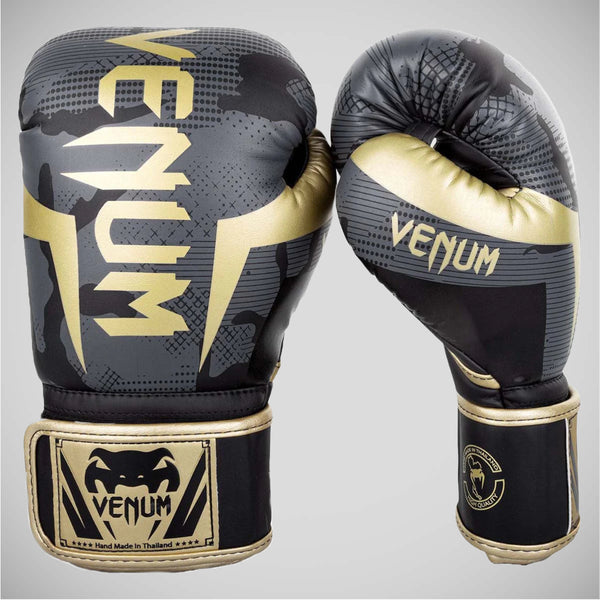 Venum elite boxing gloves black hotsell