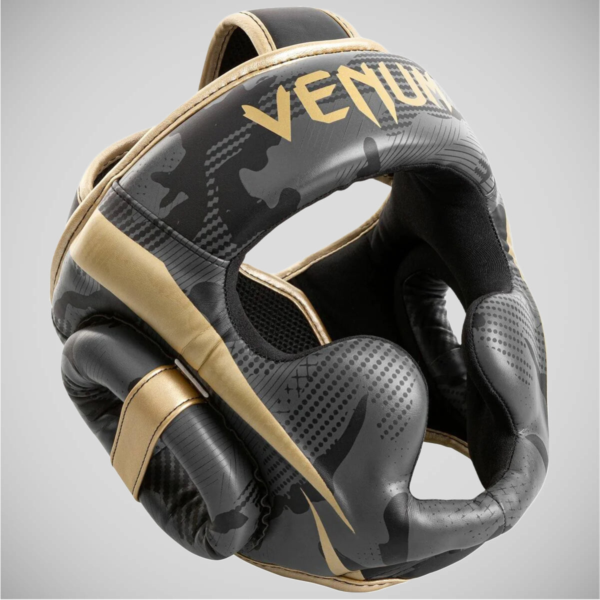 Dark Camo/Gold Venum Elite Head Guard