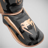 Dark Camo/Gold Venum Elite Shin Guards