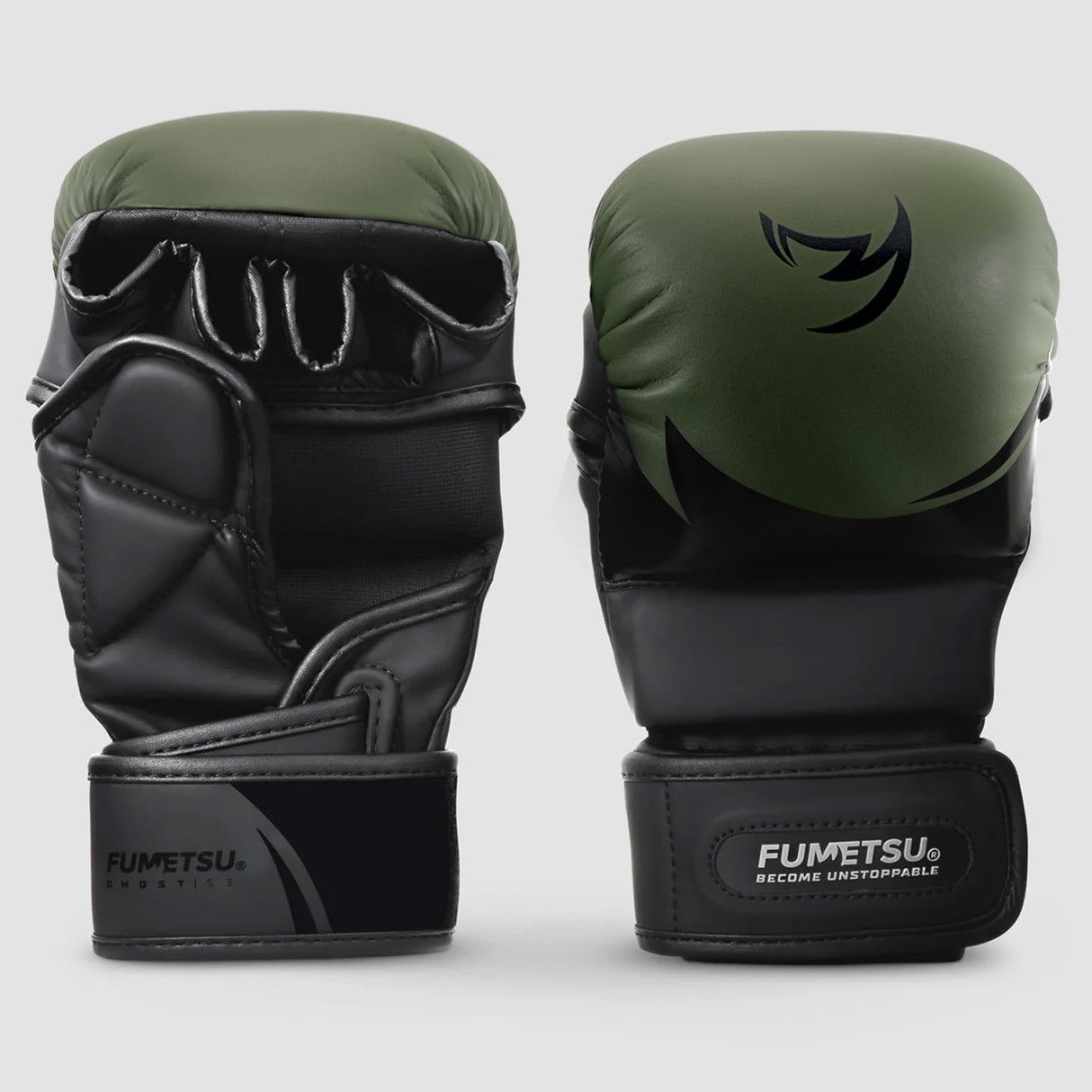 Khaki/Black Fumetsu Ghost S3 Kids MMA Sparring Gloves