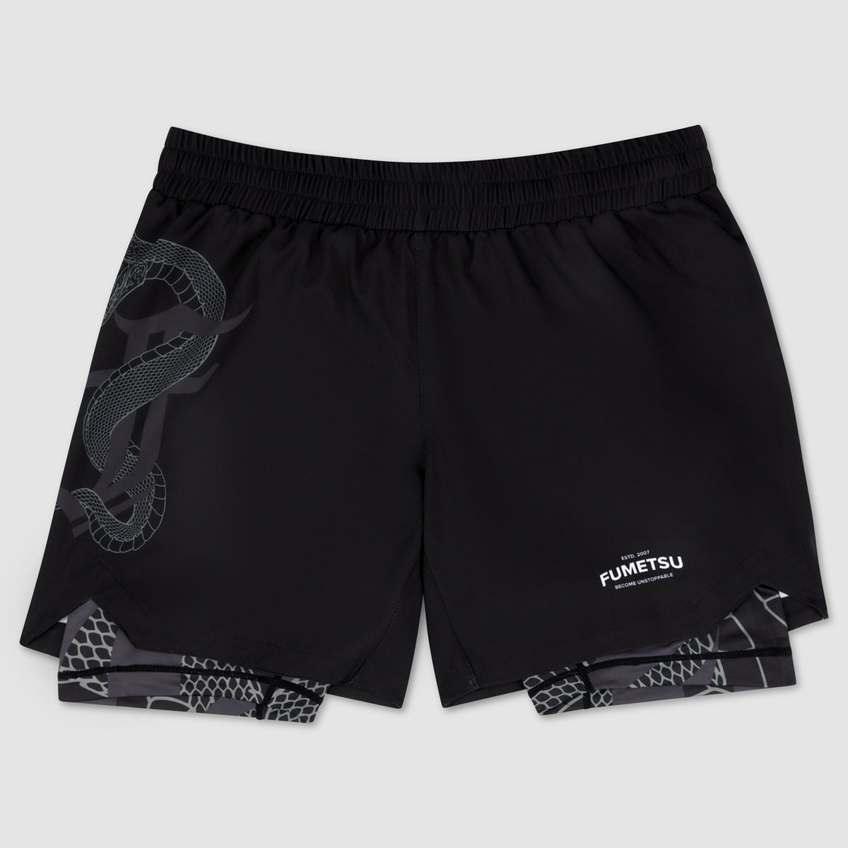 Black/Khaki Fumetsu Anaconda Dual Layer Fight Shorts