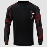 Black/Red Fumetsu Anaconda Long Sleeve Rash Guard