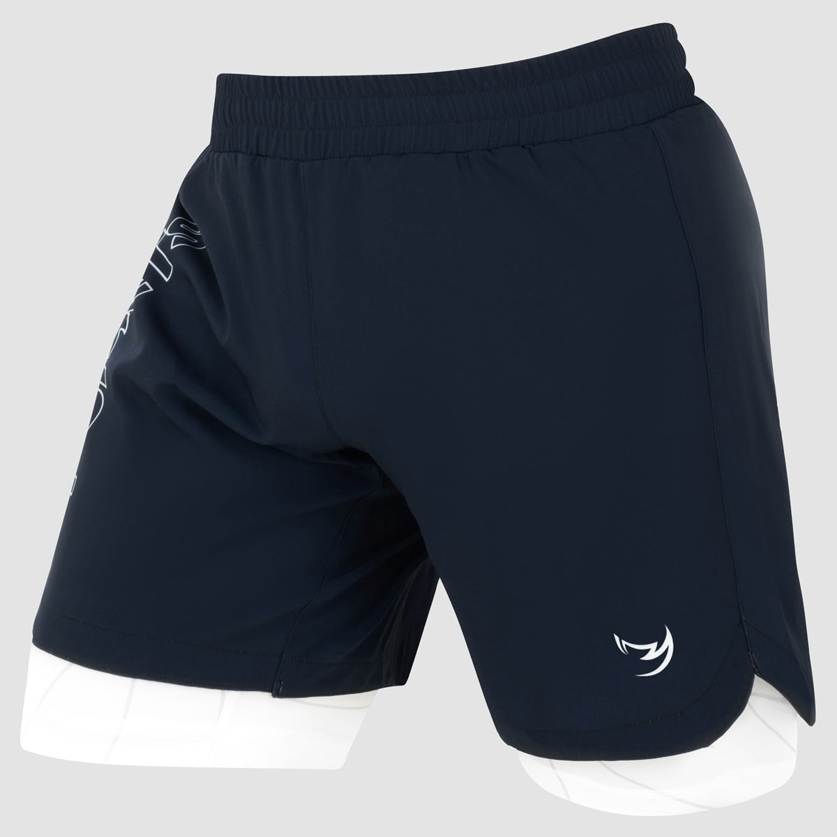 Navy/White Fumetsu Icon Dual Layer Fight Shorts